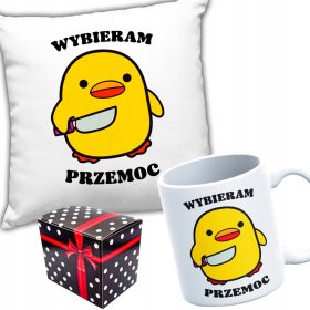   Funny Duck Darilni Set s Blazino, Skodelico z Napisom "I Chose Vilenice" ter Škatlo