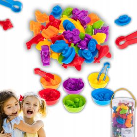   Edukacijski komplet 36 pisanih Montessori vozil - avtomobili, rakete, ladje