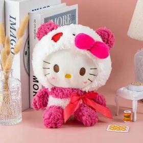   Pliš Hello Kitty maskota 25 cm | Idealna maskota Hello Kitty za vse ljubitelje, visoka 25 cm, napolnjena s poliestrom, primerna za darilo za vse starosti. Ta čudovita maskota bo prinesla nasmeh na obr