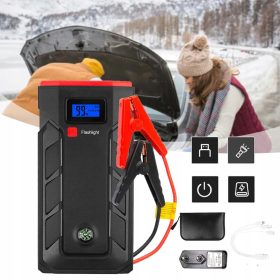 PRENOSNI AVTO ZAGANJAČ Z LED ZA 12V BENCINSKE NAPRAVE