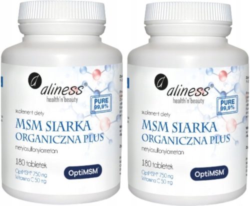OptiMSM® Organski Žveplo Plus2 - Prehransko Dopolnilo z Vitaminom C, 2 x 180 Tablet