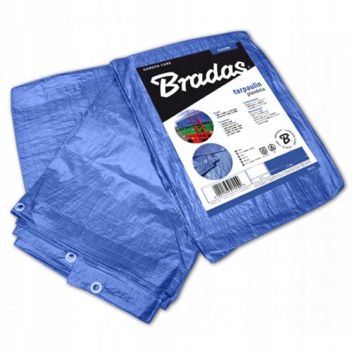 Modra ponjava Bradas 6x10 m, ojačana, 60g