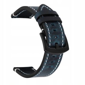 24 mm modri usnjen pas za uro s teleskopi