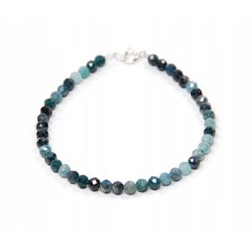   Zapestnica indigolitnih fasetiranih kroglic 4mm visoke kakovosti