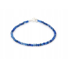   Naravna zapestnica KIANIT, cianit disten, fasetirane kroglice, 3 mm