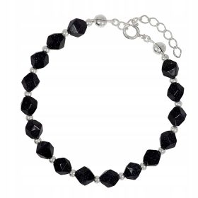   Najljubša noč - srebrna zapestnica za harmonijo, zdravljenje in mir - Magična