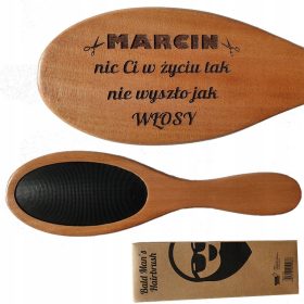  DARILCE ZA LJUBITELJE HUMORJA - Personalizirana ščetka za plešaste glave, rojstnodnevno darilo za moške 18-99 let, fant, mož, brat, oče, praznik
