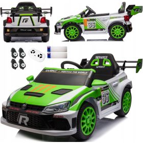    OTROŠKI VW WRC 4X4 AKUMULATORSKI AVTO Z DALJINCEM, LED IN FM RADIEM ZELEN