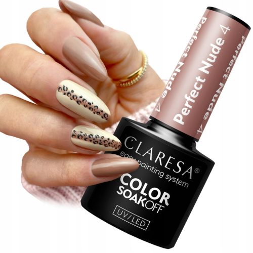 CLARESA POPOLNA NUDE 4 HIBRIDNI LAK ZA NOHTE HIBRIDNO HLAJEN RJAVA 5 ml