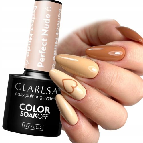 CLARESA POPOLNA NUDE 6 HIDRIDNI LAK ZA NOHTE HIDRIDNA SVETLO PEŠČENA BEŽ BARVA 5 ml
