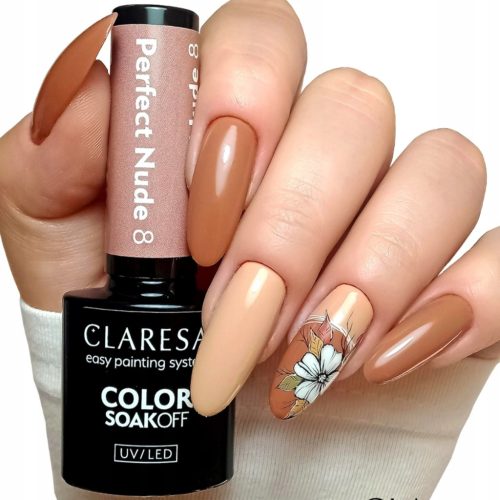CLARESA POPOLNO GOLA 8 HIBRIDNI LAK ZA NOHTE KARAMELNO RJAVA 5 ml