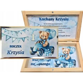   Darilo za enoletnika - Personalizirana škatlica za denar za 1., 2., 3. rojstni dan