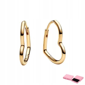    S925 Srebrni obročasti uhani v obliki asimetričnih srčkov