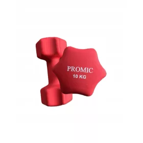 Hantle set 20KG 2x10Kg PROMIC Rdeča litina v gumi