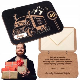   estitka za 18 20 30 40 50 Rojstni Dan Kamion Darilo Ovojnica za Denar