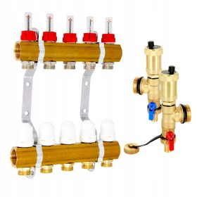   Optimized Name: Visokokakovostni razdelilnik za talno ogrevanje, 5 krogov, avtomatski odzračnik