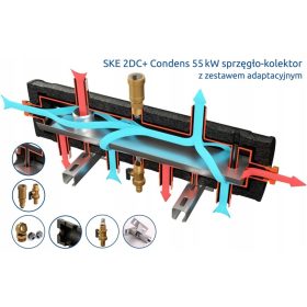   Slovenian Name: Hidravlična kolektorska sklopka SKE Condens 2DC+ za moč do 55kW - 360° vrtenje

SEO-Optimized Description: 
Hidravlična kolektorska sklopka SKE Condens 2DC+ je idealna rešitev za kotlo