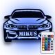 3D LED Lučka za avto BMW z imenom in daljinskim upravljalnikom