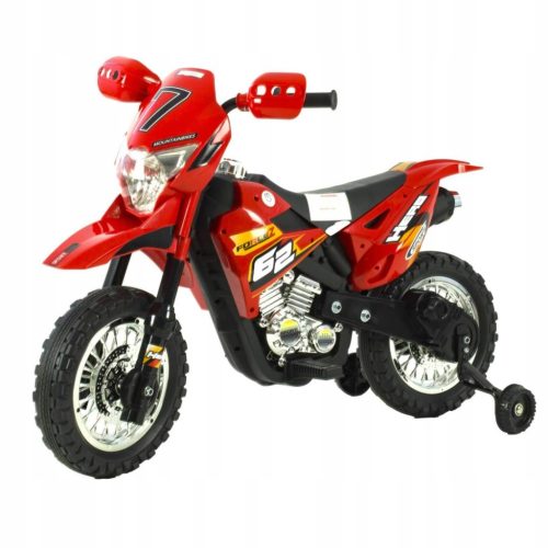 Otroški električni motor 2 x 45 SVETEČA KOLESA USNJENA MOTO-M-9-RDEČA