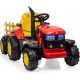 Električni otroški traktor s prikolico in 6 kolesi