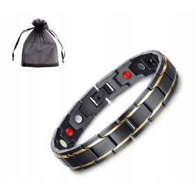 ZDRAVSTVENA NARUKVICA ZA ŽENSKE, MAGNETNA, ČRNA IN ZLATA