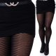 Fenome Emma61 elegantne vzorčaste plus size hlačne nogavice črne Nero velikost 7/8