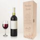 Lesena škatla za vino zahvala za mame in starše darilo + graviranje