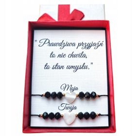 Zapestnice prijateljstva z koralnimi srčki za srečo