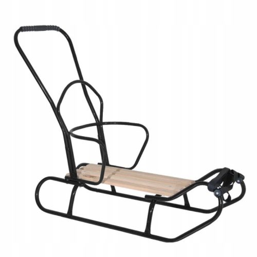 Gusio Premium Slovenian Metal Sleds with Push Handle and Backrest