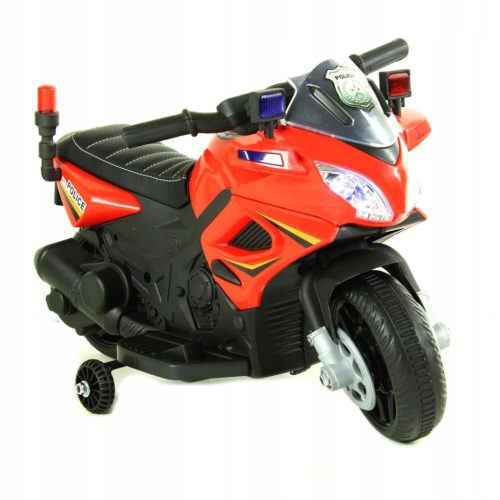 Motor na akumulator za otroke, svetleč petelin, USNJENI MOTO-SX-6-RDEČ