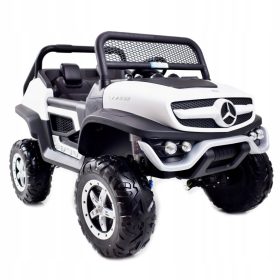    MERCEDES BENZ UNIMOG 4X4,12V14AH, AMORTIZERJI, MEHKA PLATIŠČA, MEHKI SEDEŽI