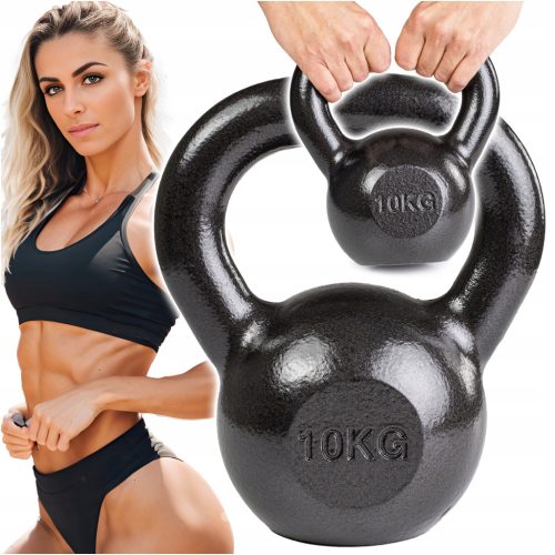 Pretorians 10 kg Črna Kettlebell Utež za Vadbo