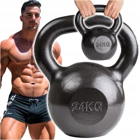 Pretorians 24 kg Črna Kettlebell za Učinkovite Vaje