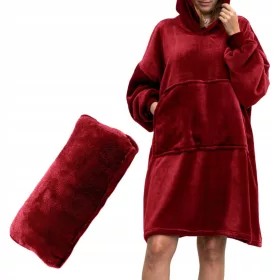 TOPEL BLUZAIR, KOMPLET BLUZA IN ODEJA, oversize, bordo