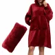 TOPEL BLUZAIR, KOMPLET BLUZA IN ODEJA, oversize, bordo