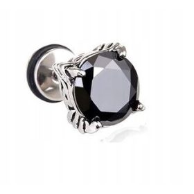 Moški uhani iz črnega cirkonija s prefinjenim dizajnom