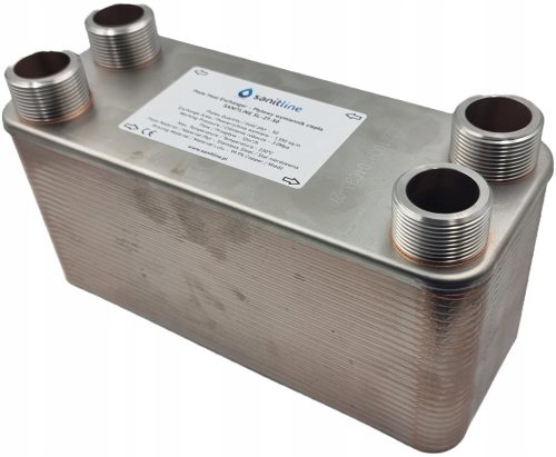 SANITLINE 50 PLOŠČNI IZMENJALNIK TOPLOTE MOČ 110kW PRIKLJUČEK 4x 5/4" (11/4")