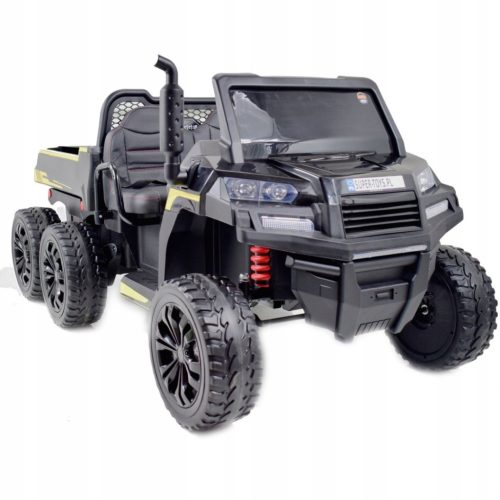 Buggy Car Črna - Premium 6-kolesni voziček za 2 otroka