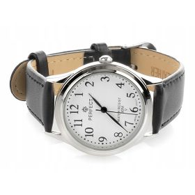   Moška kvarčna ura s klasičnim usnjenim paščkom in velikimi številkami, idealna za vsakdanjo uporabo! Ta ikonična ura ima japonski mehanizem Miyota in je narejena iz nerjavečega jekla. Skupaj s skoraja