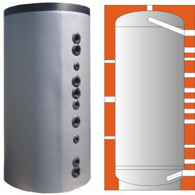 Zasobnik bufor z izmenjevalcem brez spirale 2000 l WEBER W4