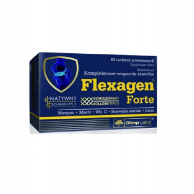 Flexagen Forte - prehransko dopolnilo za sklepe in kosti, 60 obloženih tablet