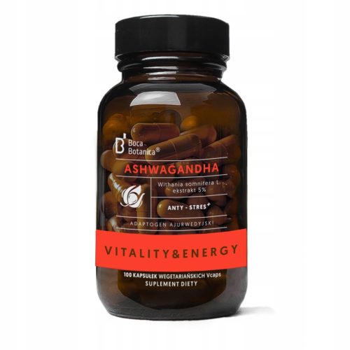 Ashwagandha 5% - Naravni Izvleček Korenine, 100 Vegetarijanskih Kapsul, Boca Botanica