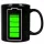 Magic Mug Baterija 330ml za kavo, črna barva s spreminjanjem barve