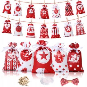 Adventni koledar z Božičnim darilom DIY 24 kos vrečk