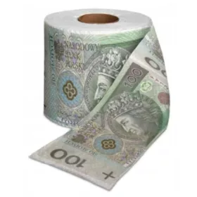 Toaletni papir 100 PLN XL darilo za rojstni dan 18. poroka