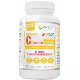   Wish Complex C Junior - Žvečljive tablete z vitaminom C in rutino za otroke