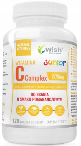 Wish Complex C Junior - Žvečljive tablete z vitaminom C in rutino za otroke