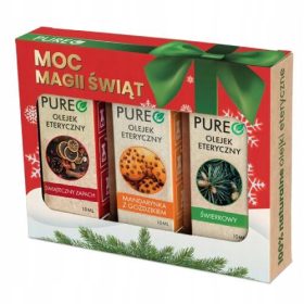 PUREO Čarobna moč božiča Set eteričnih olj, 3x10ml