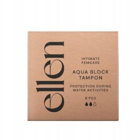   Ellen Aqua Block Tampon - zaščita med vodnimi aktivnostmi, 8 kosov