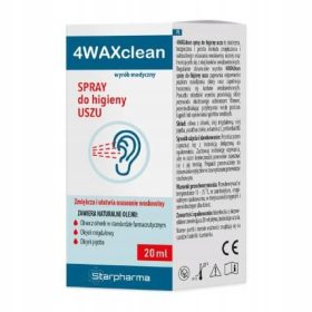 4WAXclean Ušesni Spray za Higieno, 20 ml